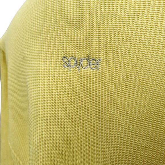 Spyder Yellow Full Zip Core Jacket Zippered Pockets High Neck Sz XL - Picture 14 of 16